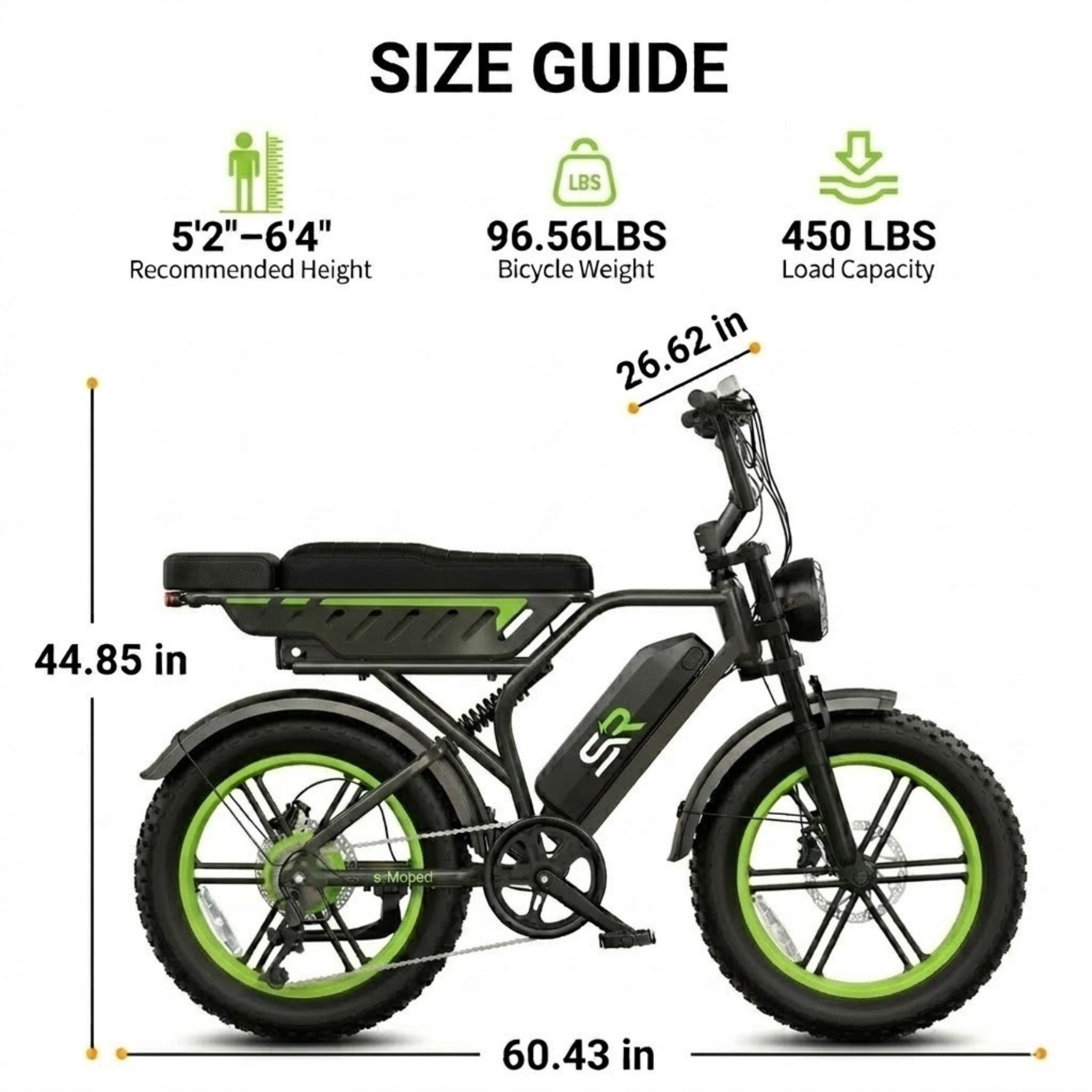 SynkRide VXR Pro Dual battery 130 Miles/1500W