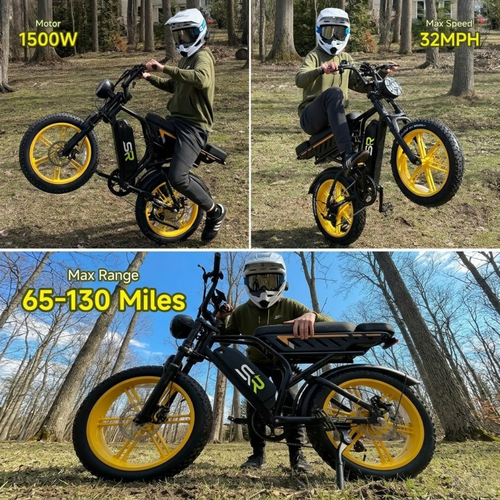 SynkRide VXR Pro Dual battery 130 Miles/1500W